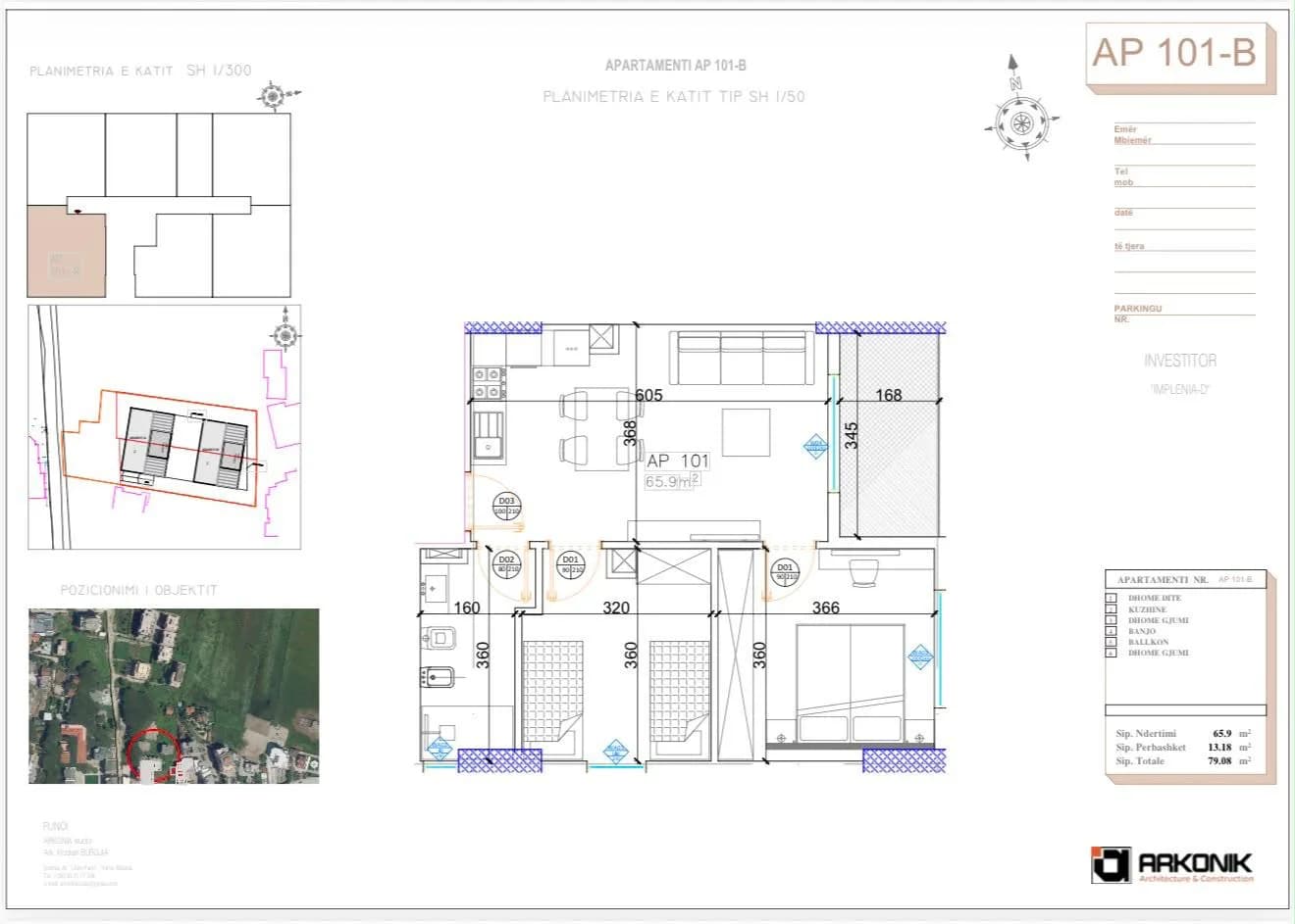 Apartament AP 101-B w Golem – 79,08 m² — zdjęcie 1